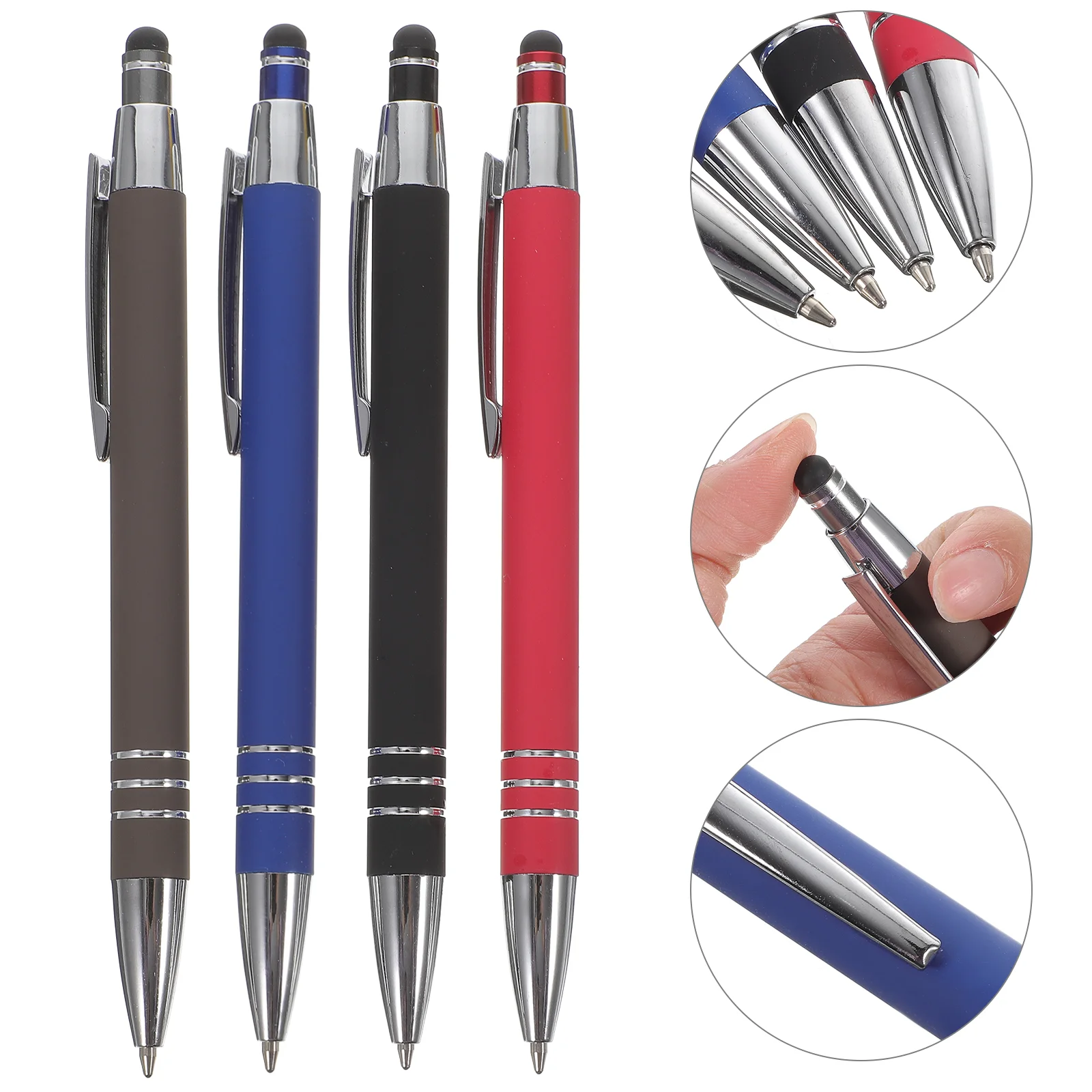 4 Pcs Ballpoint Pens Fine Peninteresting Writing Portable Fun Ink Color Refills