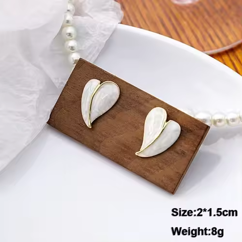 Pure White Women's Dangle Earrings Blooming Flower Acrylic Enamel Butterfly Imitation Pearl Heart Hanging Earrings Elegant brinc - Image 26