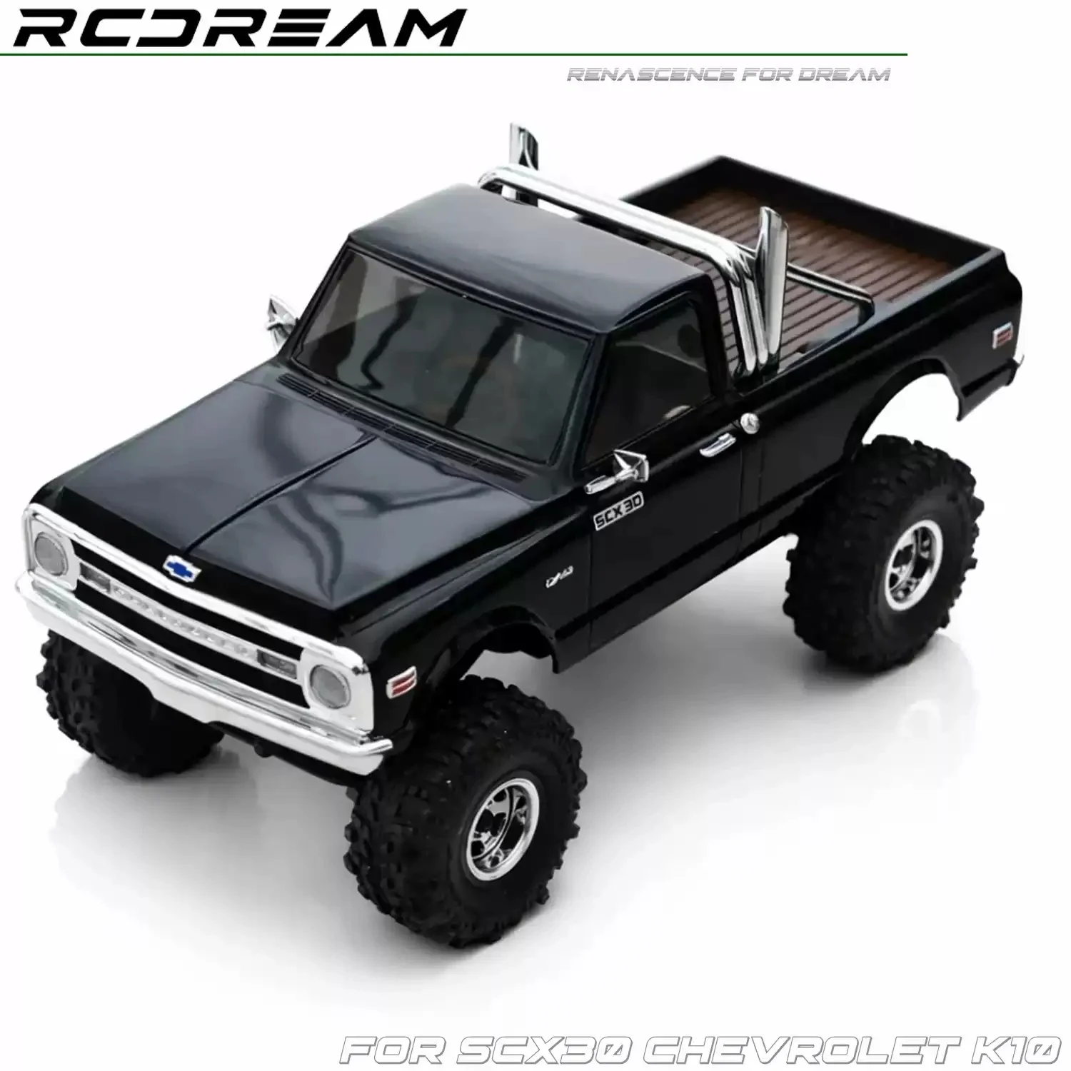 RCDream SCX30 K10 rear bucket wooden decorative panel floor simulation decoration modified pickup truck mood piece
