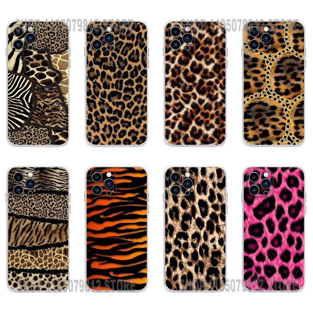 

Luxury Classic Creative Leopard Print Phone Case For iPhone 17,16,15,14,13,12,11 X,Plus,Pro,Max,XR,Plus,E,Mini Transparent Cover