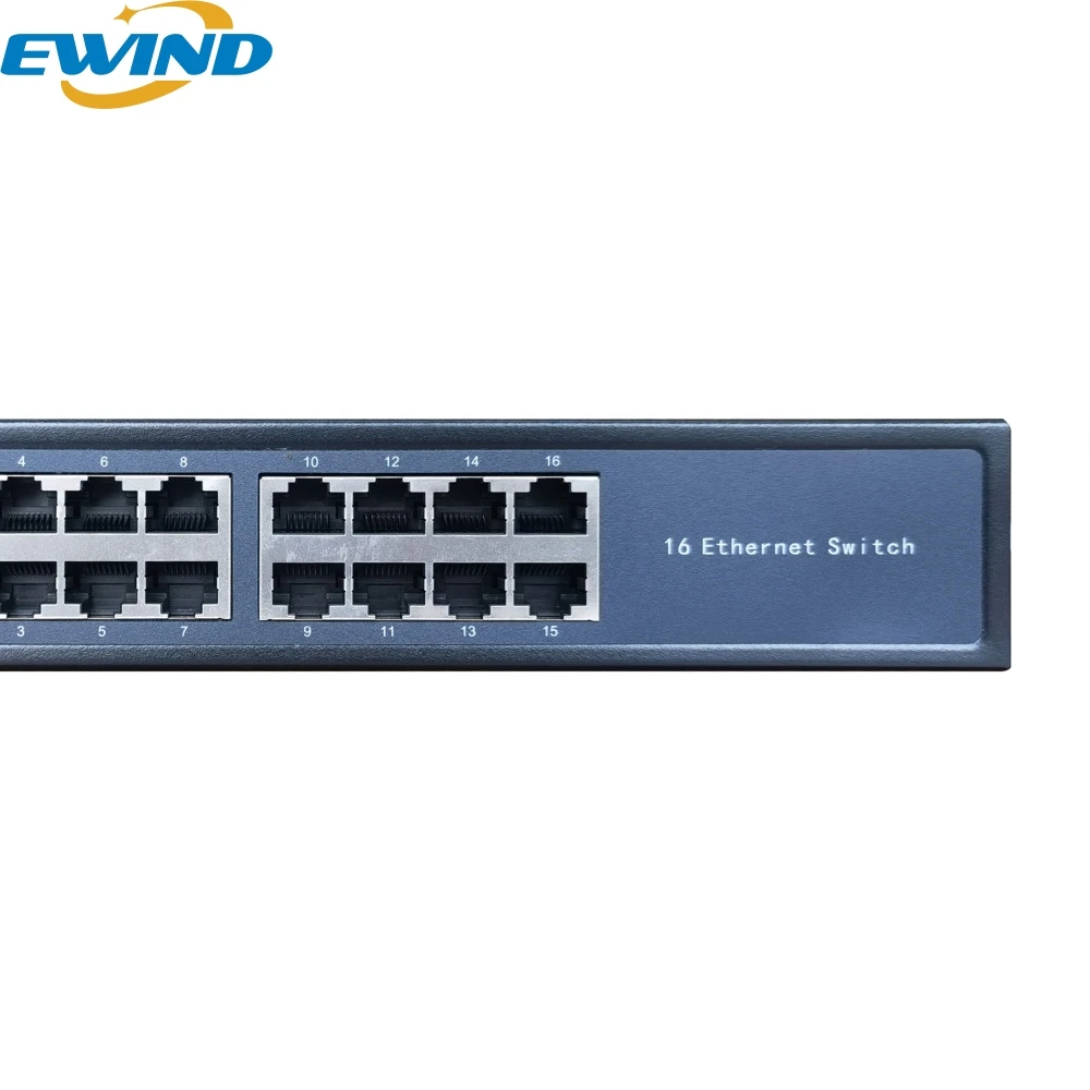 Imagem -03 - Ewind-switch Ethernet 16 Portas 100 1000mbps Switch de Rede Full-duplex para Câmera ip sem Fio ap ai Inteligente