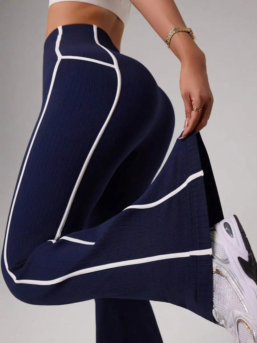 

Blue Seamless Women Sport Leggings Soft Comfortable Fit For Yoga Running Workout Casual
