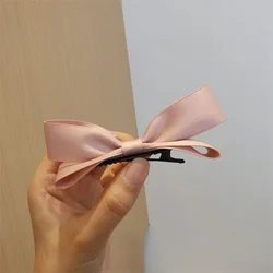 3D Cute Bow Hairpin for Girls Pink Black Stereoscopic Bow Hair Clip Cute Bangs Top Clip