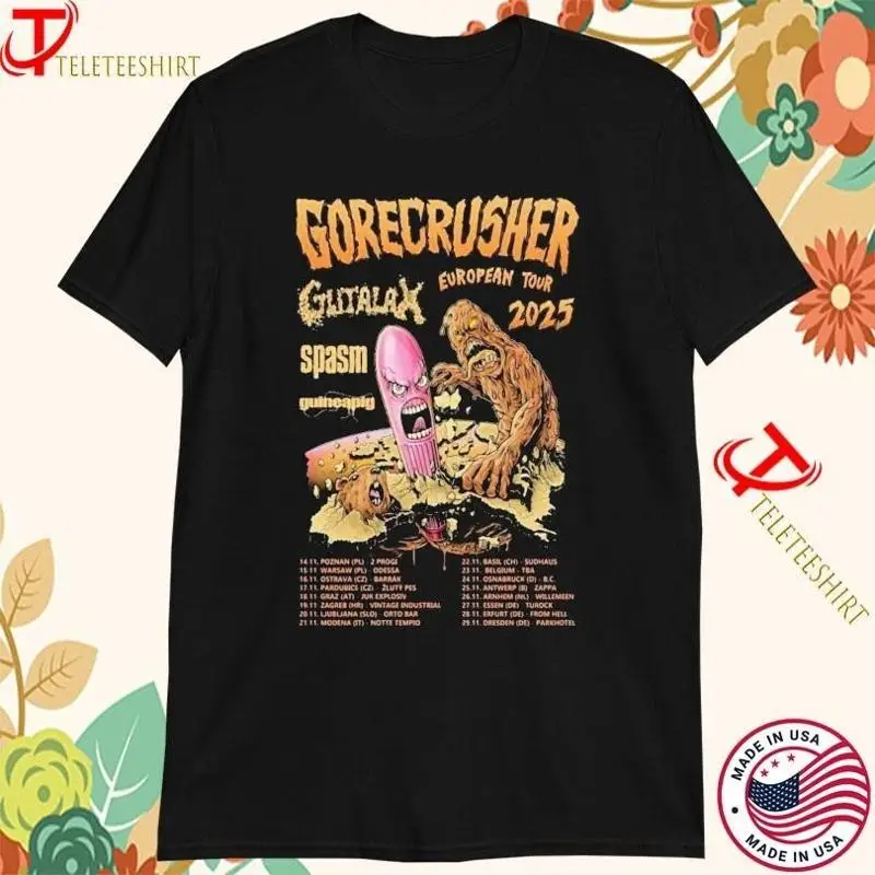 Camiseta Gutalax Band European 2025 Tour algodón S 4XL ZL1127