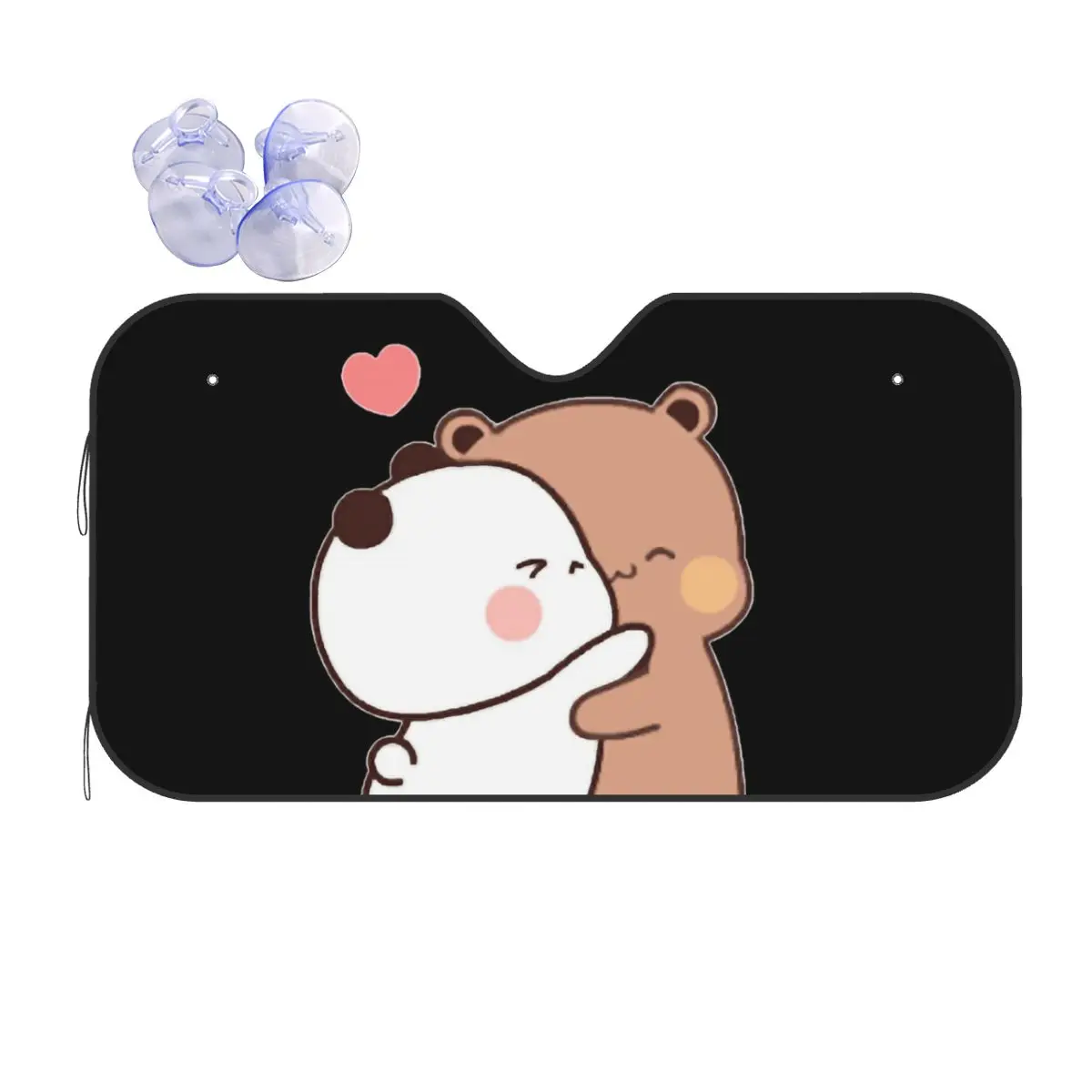 

Peach And Goma Bubu Dudu Balloon Sunshade Windscreen Car Front Windshield Window Sun Visor Accessories Covers