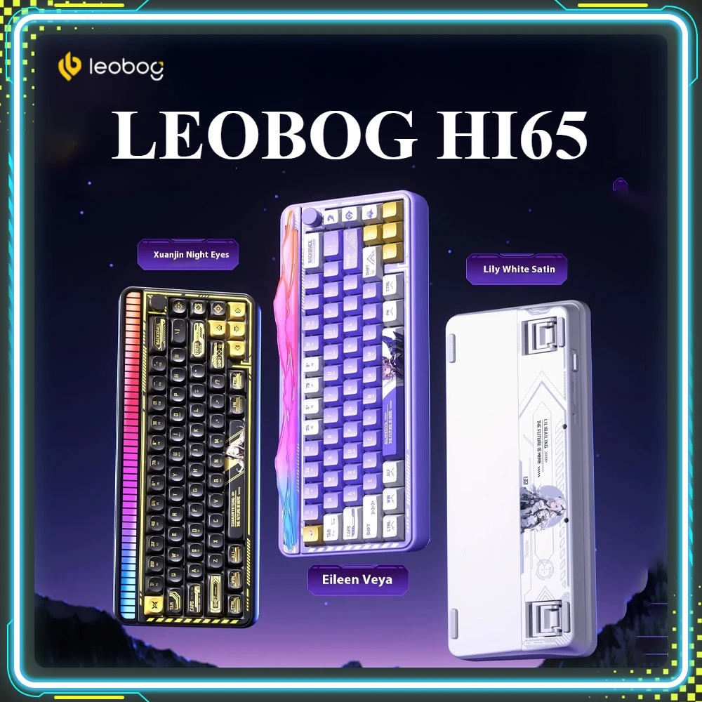 

LEOBOG Hi65 Gaming Keyboard RGB Hot Swap Gasket Aluminum Alloy Custom Wireless Tri-Mode Mechanical Keyboards PC E-Sports Gifts