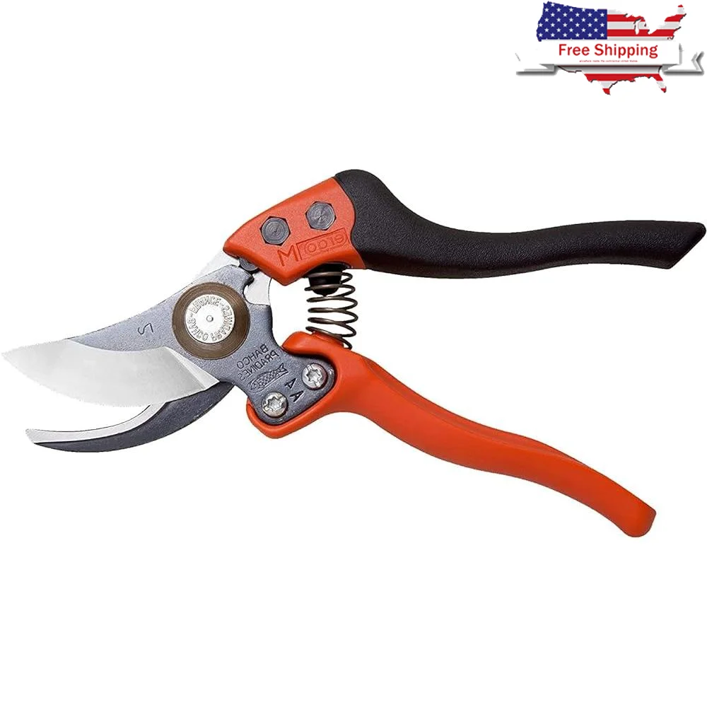 

Ergonomic Bypass Pruner High Carbon Steel Blades Soft Grip Handle Professional Garden Tool Medium Handle Pruning Shears