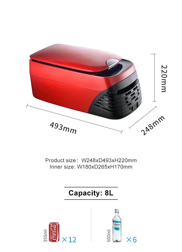 Hot sales  Environment Protection Material Dc 12 Volt Camping Cooler Box Freezer Refrigerator Portable Car Fridge
