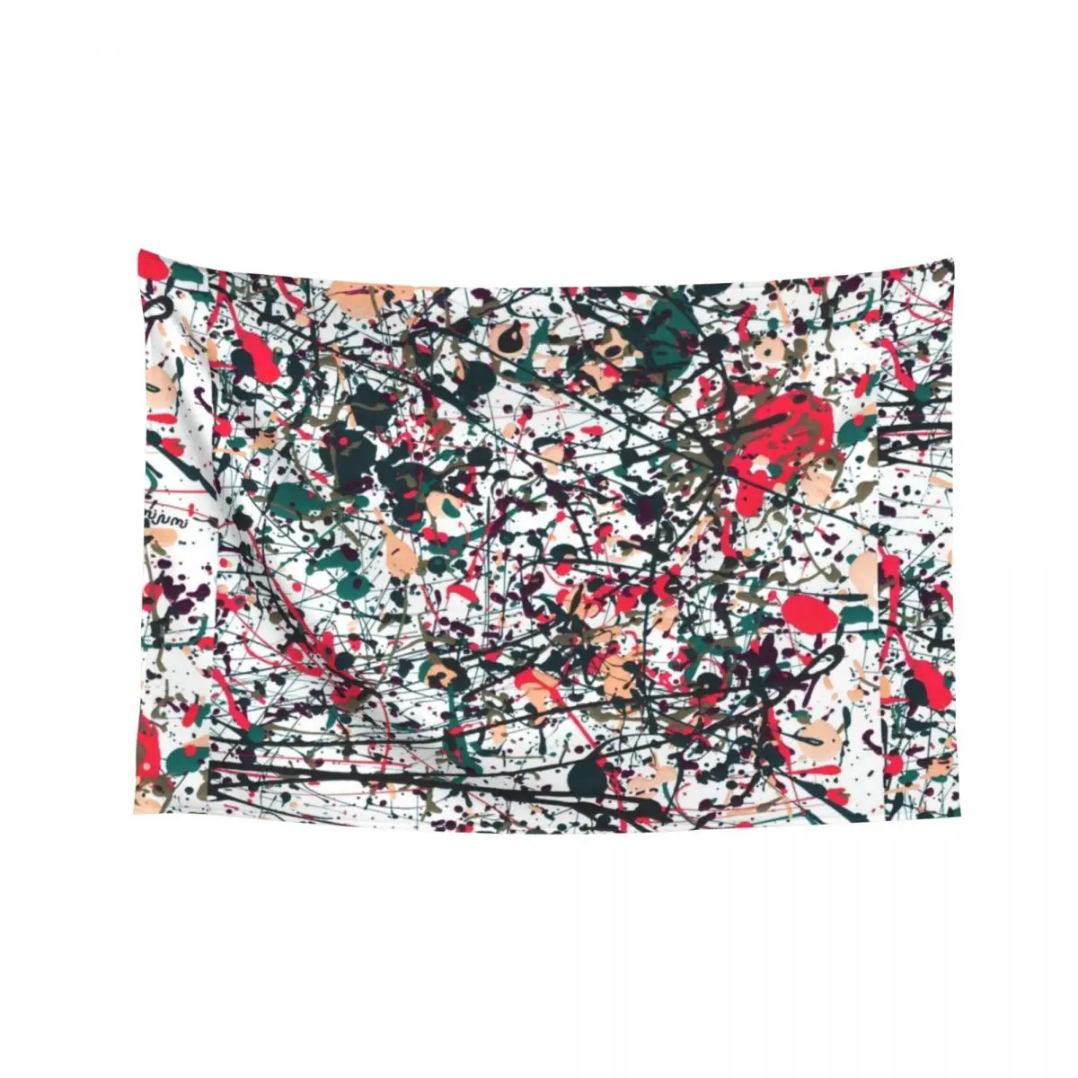 

mijumi Pollock Red White Blue Tapestry Bathroom Decor Bedroom Decoration Luxury Living Room Decoration Tapestry