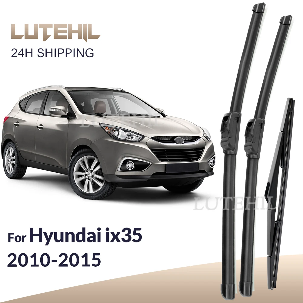 

For Hyundai ix35 LM 2010-2015 2011 2012 2013 2014 Wiper Front&Rear Wiper Blades Windshield Windscreen Window Brushes 24"+16"+12"