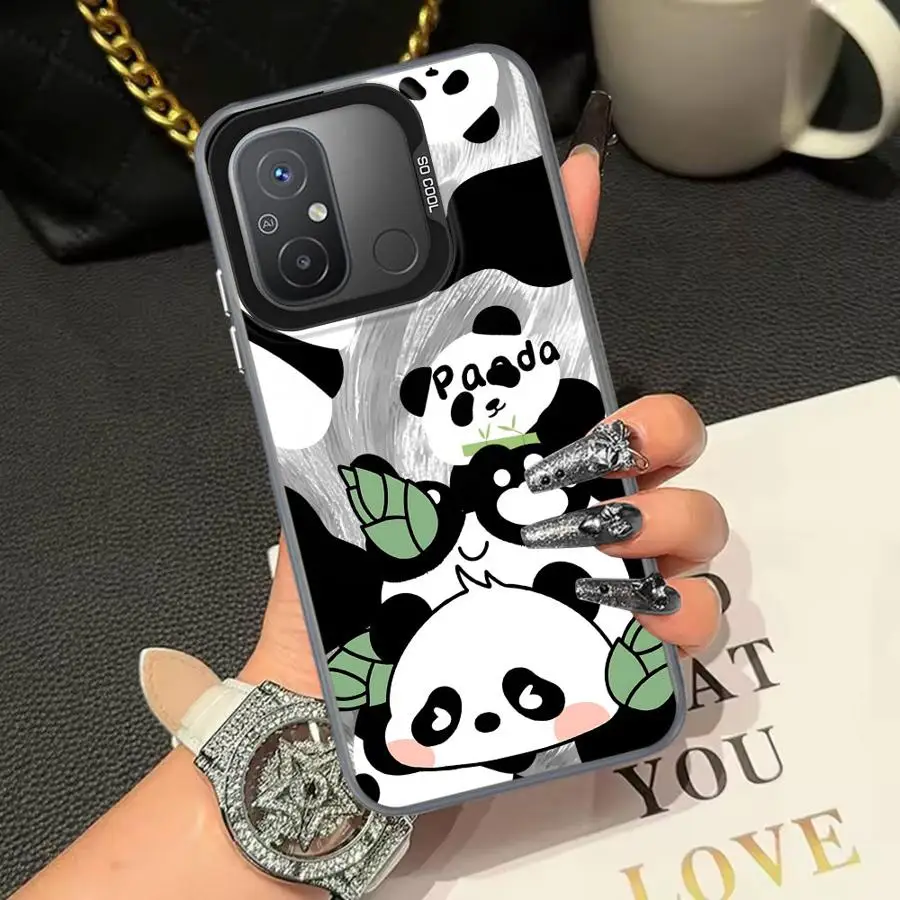 حافظة لطيفة على شكل باندا لهاتف Xiaomi Redmi 10C 9T 9C A1 A2 Plus 12C 14C K60 A5 13C غطاء هاتف خلفي #2