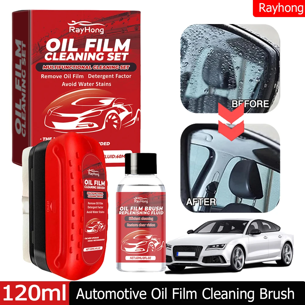 Car Glass Oil Film Remove Compound Windshield Glass Oil Film Cleaner Automotive Glass Sponge Cleaning Brush For Car Cleaning