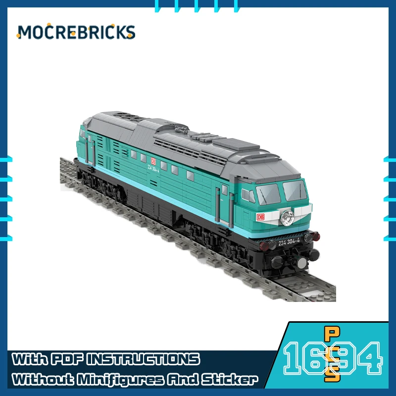 

MOC German Railway BR234 304-4 Diesel Locomotive Series Model DIY Building Block Assembly Technology Bricks Toys For Child Gifts