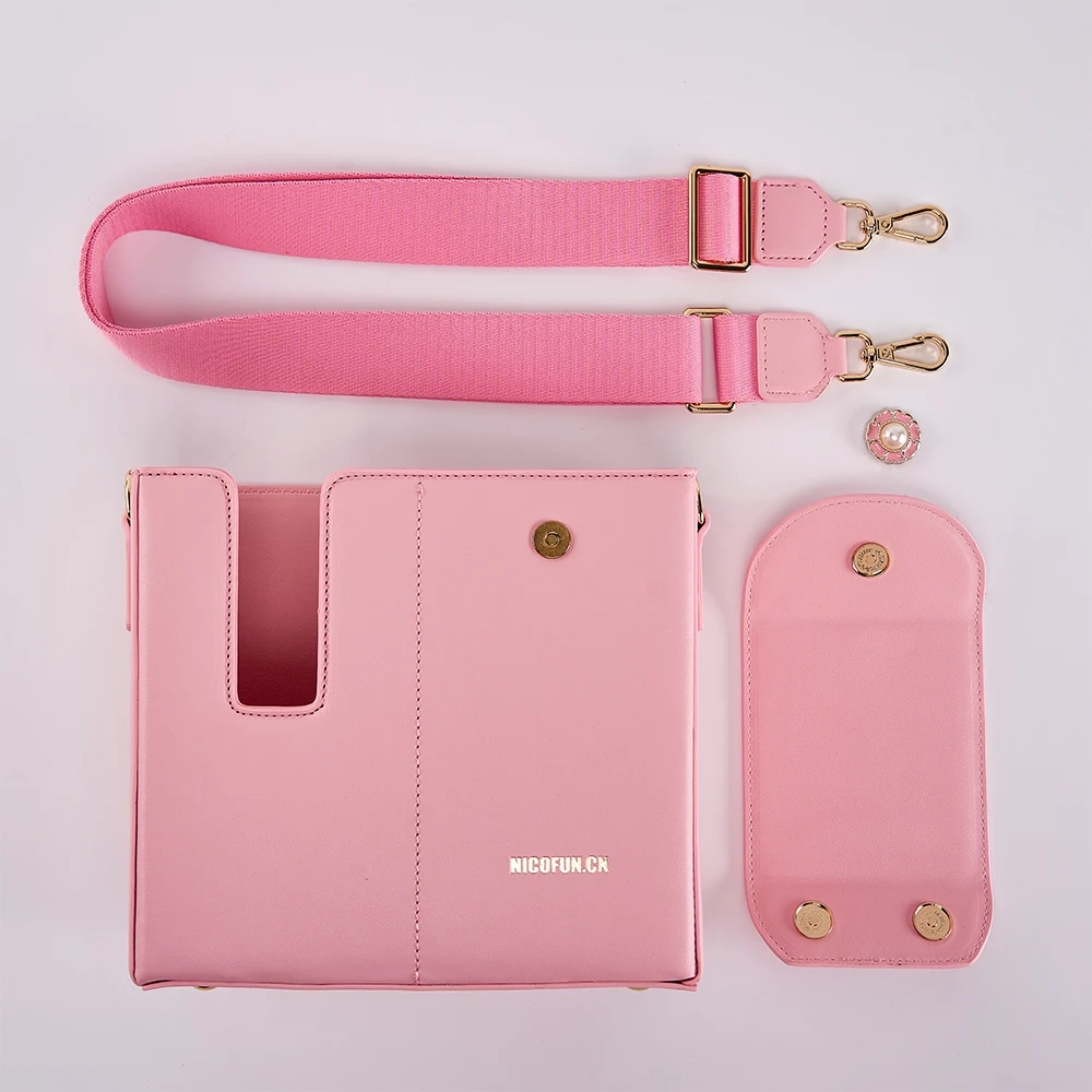 Nicofun cup bag pink für stanley zubehör tasse mit griff rosa wasser flaschen tasche abnehmbarer deckel fit mit durchmesser von bis zu 4''