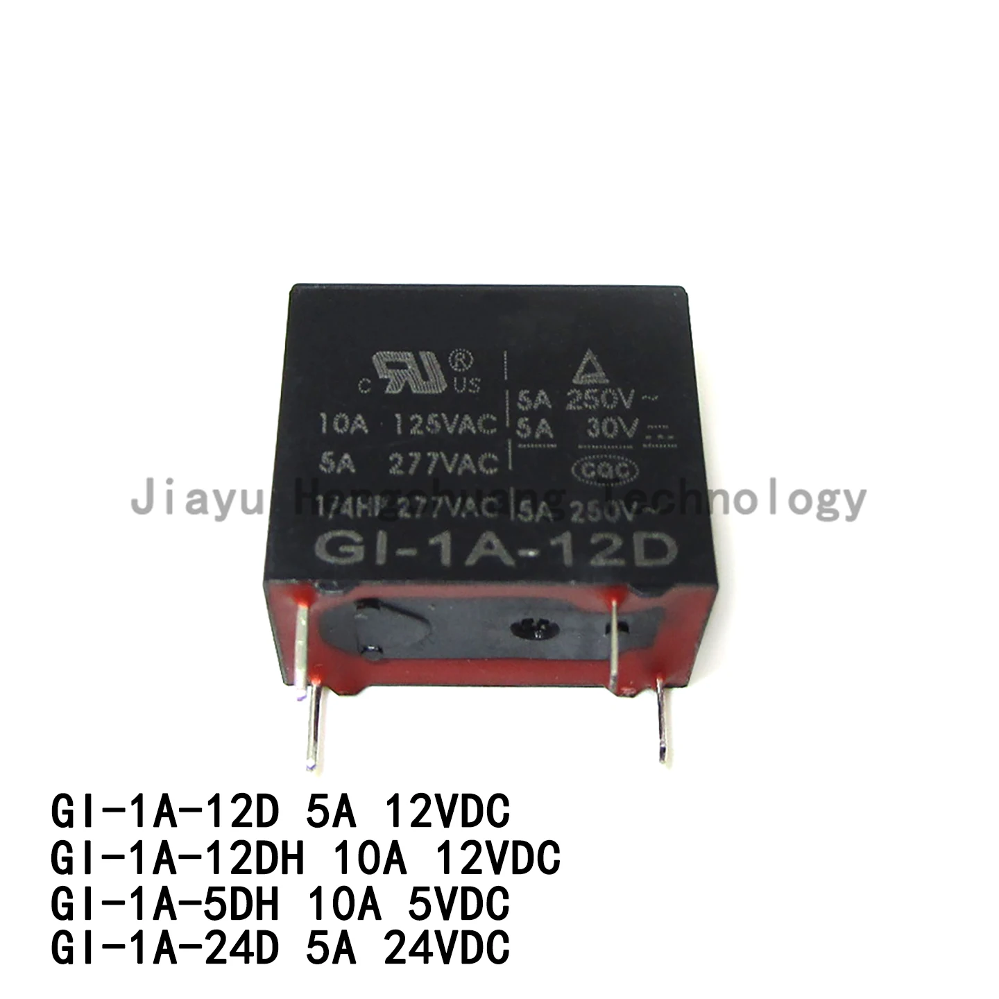 5PCS GI-1A-12D GI-1A5DH 5V GI-1A-24D DC24V 5A/10A 4-pin 12VDC One set of normally open power relay G1-1A-12DH