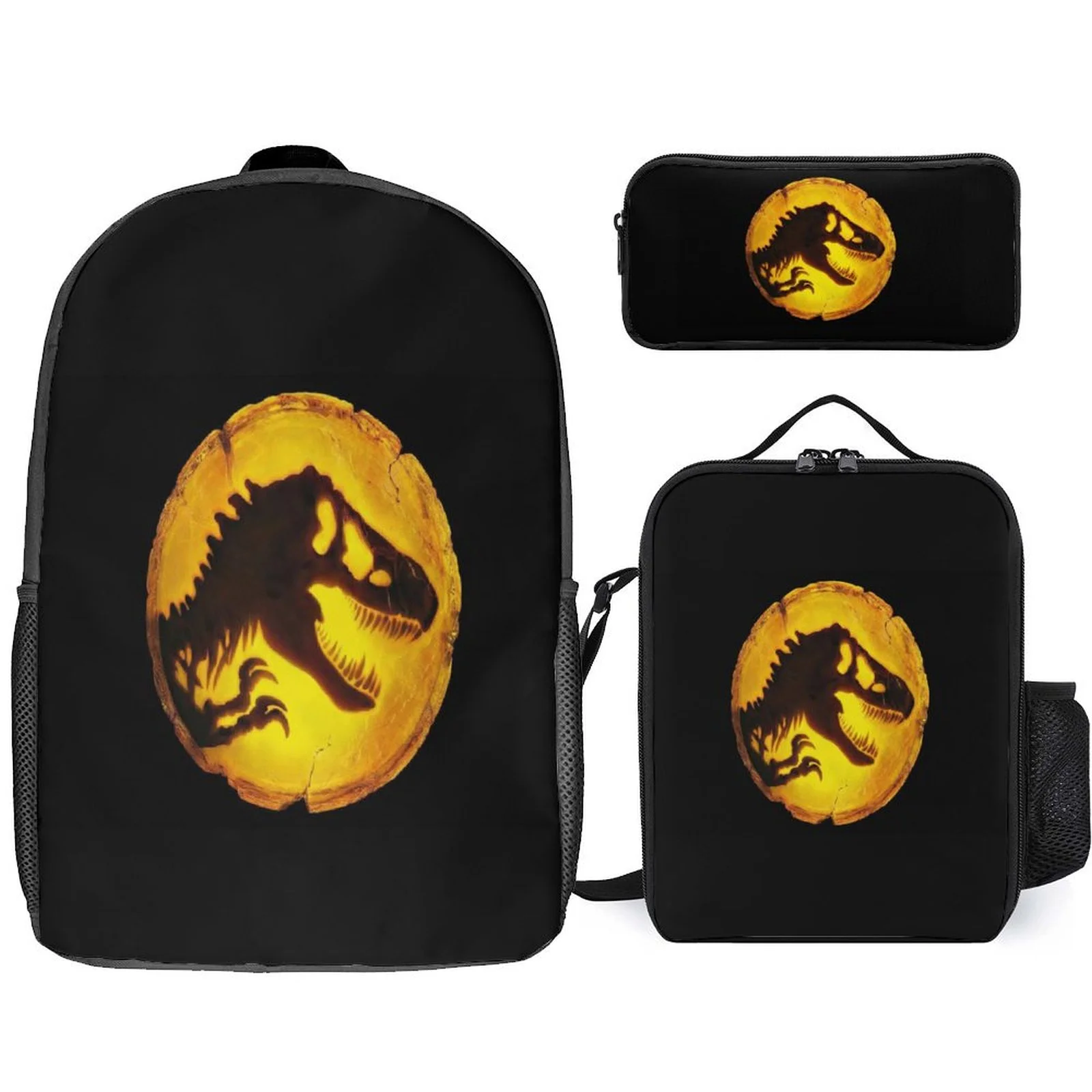 

Jurassic World Little Children Waterproof Backpack 3Pcs Set-Back to School Daypack+Reusable Lunch Box+Pencil Case for Student