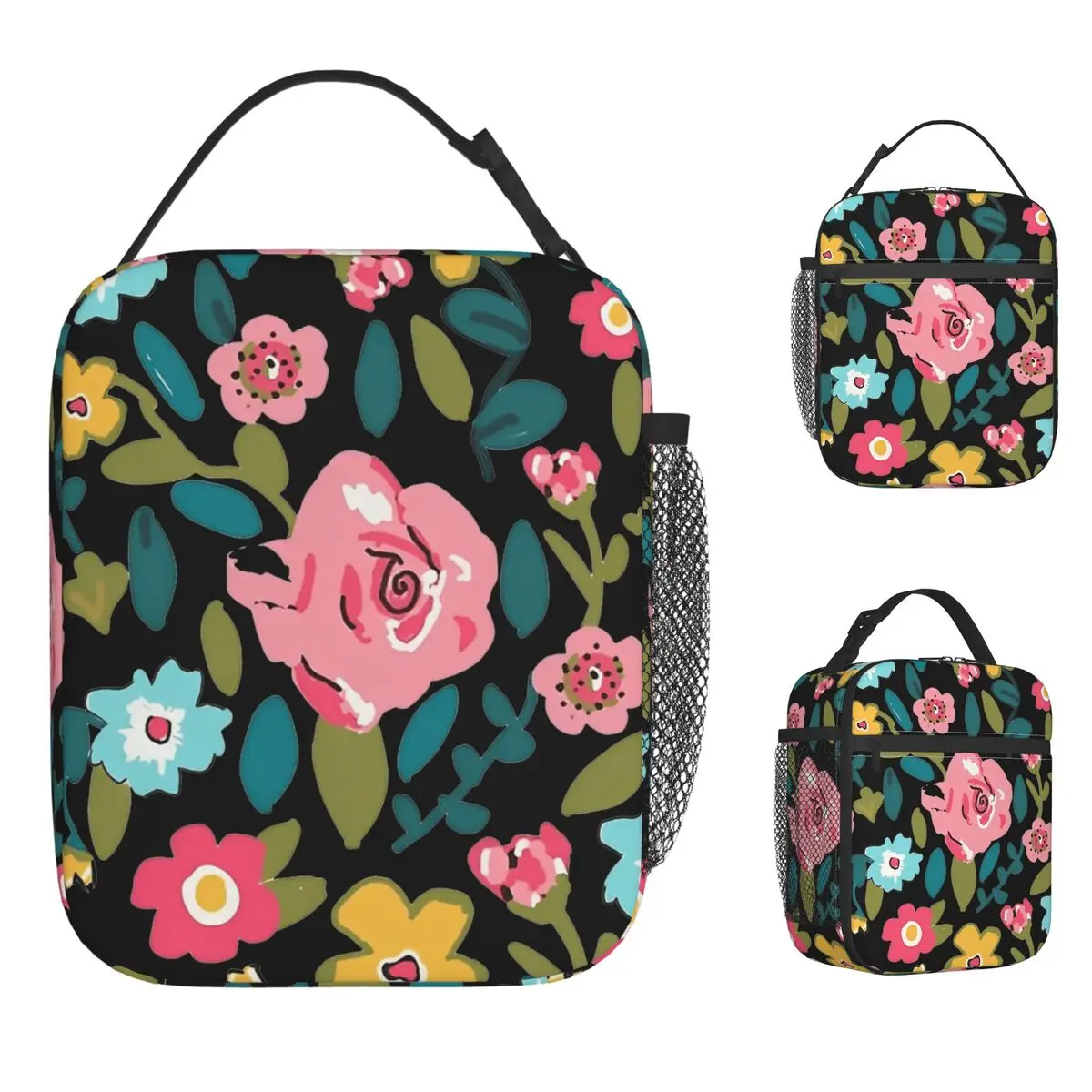 

Сумка для обеда с цветами Вера Брэдли, забавная коробка для завтрака для женщин, удобная сумка-холодильник для пикника, термосумка-тоут с принтом Оксфорд