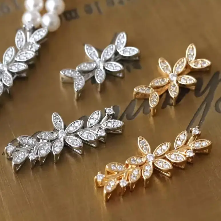 

2 шт. позолоченные медные полые цветы листья виноградная лоза подвески ожерелье и браслет набор для DIY ювелирные аксессуары ручной работы