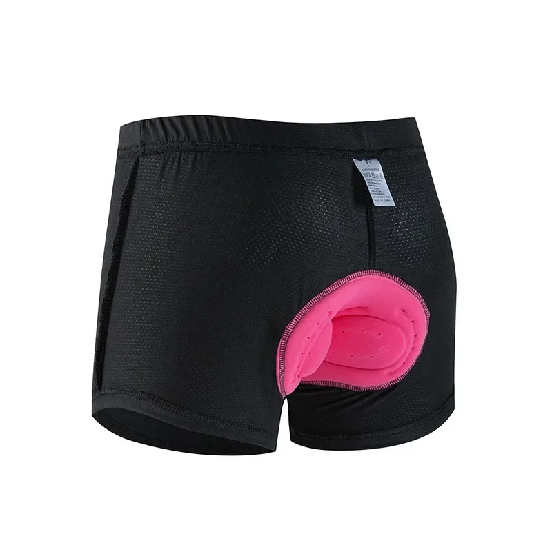 Pantaloncini da ciclismo da donna comodi slip da bici intimo antiurto pantaloni aderenti da bicicletta rosa pantaloncini imbottiti pantaloni