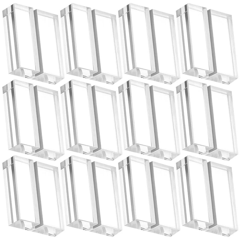 

12 pcs Acrylic Sign Holders Clear Table Number Stands For Wedding Menu Display Card Holder Acrylic Table Numbers Stand For
