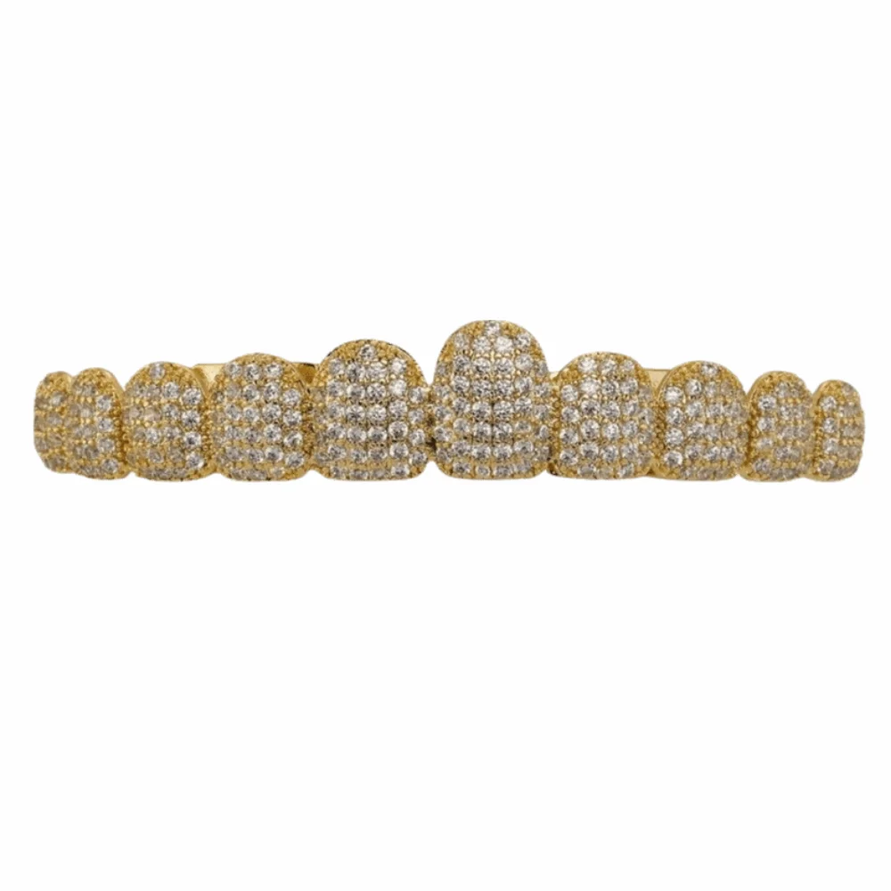 

Hip Hop Teeth Grillz Set Top & Bottom Set Removable Design Hiphop Teeth Grillz Rhinestone Hollow Dental Grills Tooth Caps