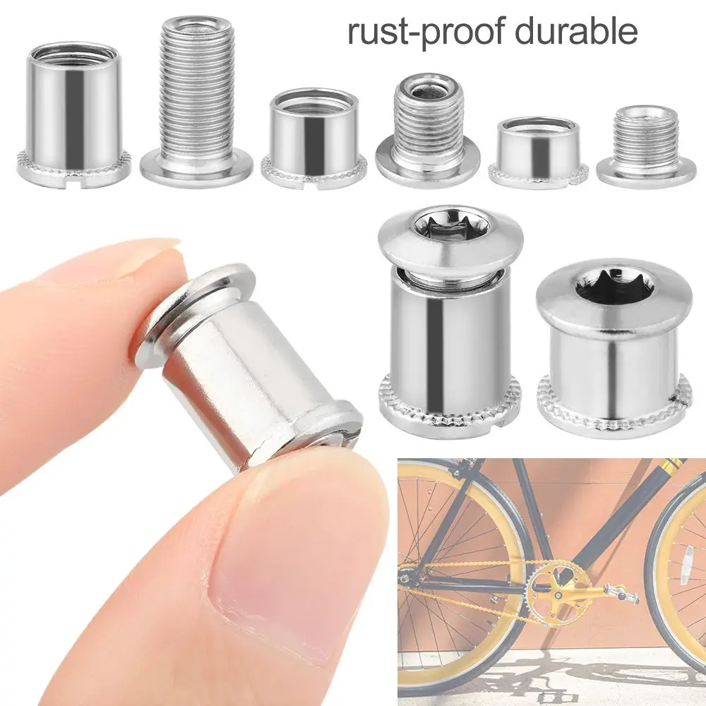 5 Pair Steel Fixed Bike Tool Bike Chainring Bolts Brake Crankset Bolt For Chainwheel Bicycle Track