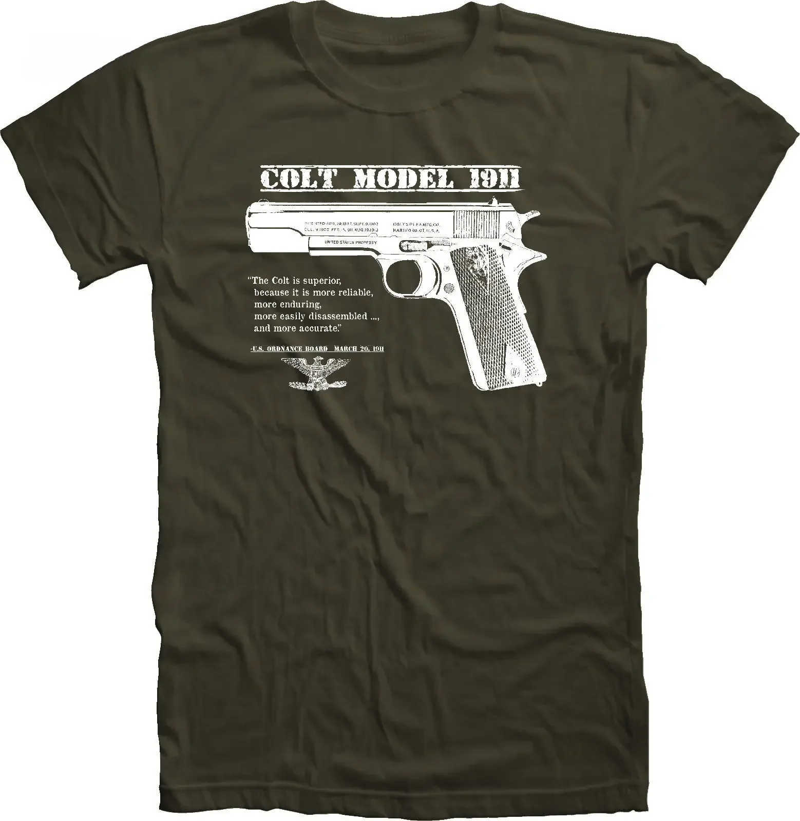 Trigger Safety Grips Tee Shirt Custom Aldult Teen Unisex Unisex Hot Sale Original Us Army Colt 45 1911 Pistol T Shirt Harajuku