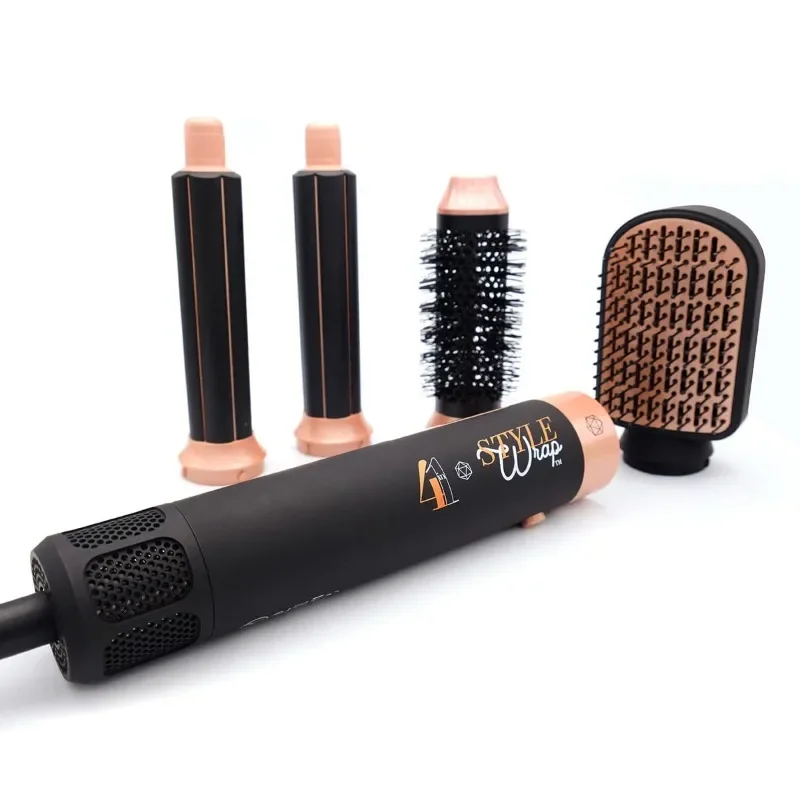 

StyleWrap 4-in-1 Dryer Brush, Powerful Frizz-Free Drying, 2 Billion Negative Ions, Four Attachments for All Hair Types