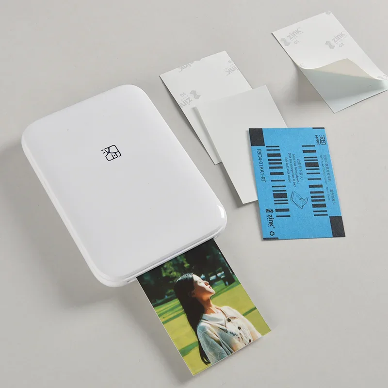 3inch Color Photo Printer AR 300DPI HPRT MT53 Mini Mobile Pocket Printer with Original ZINK Adhesive 2*3inch Sticky Photo Paper