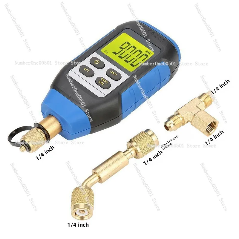 VMV-1 Digital Vacuum Gauge, Absolute Pressure Gauge Digital Electronic High Precision Pressure Gauge Digital Vacuum Gauge