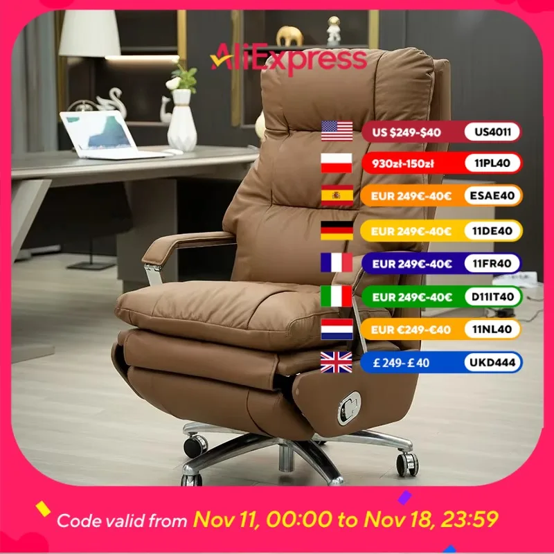 

Elegant Footrest Office Chair Soft Luxury Comfy Living Room Gaming Chairs Conference Adjustable Poltrona Office Furniture