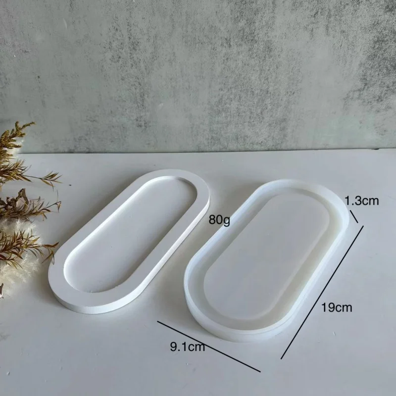 Wide-Brimmed Oval Dish Silicone Mold Large Small Accessories Tray Gypsum Mold Epoxy Mold