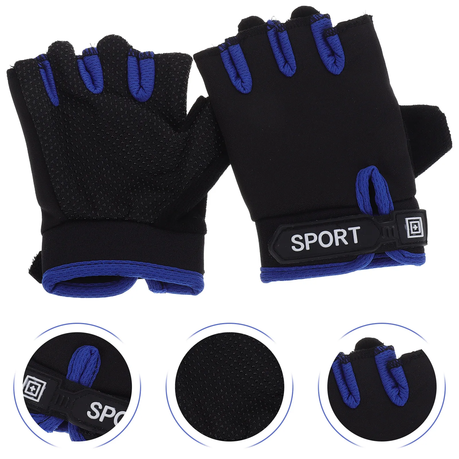 

1Pair Cycling Gloves Half Finger Anti-Slip Grip Gloves Breathable for Bike Skating Outdoor Activity Protection