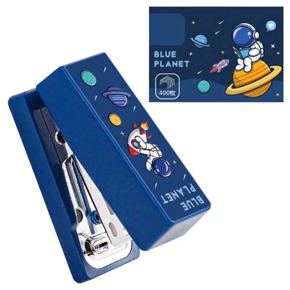 1 Набор бумажный степлер, портативный мини-степлер с сильным проникновением, бумажная папка с мультяшным рисунком для офиса и школы