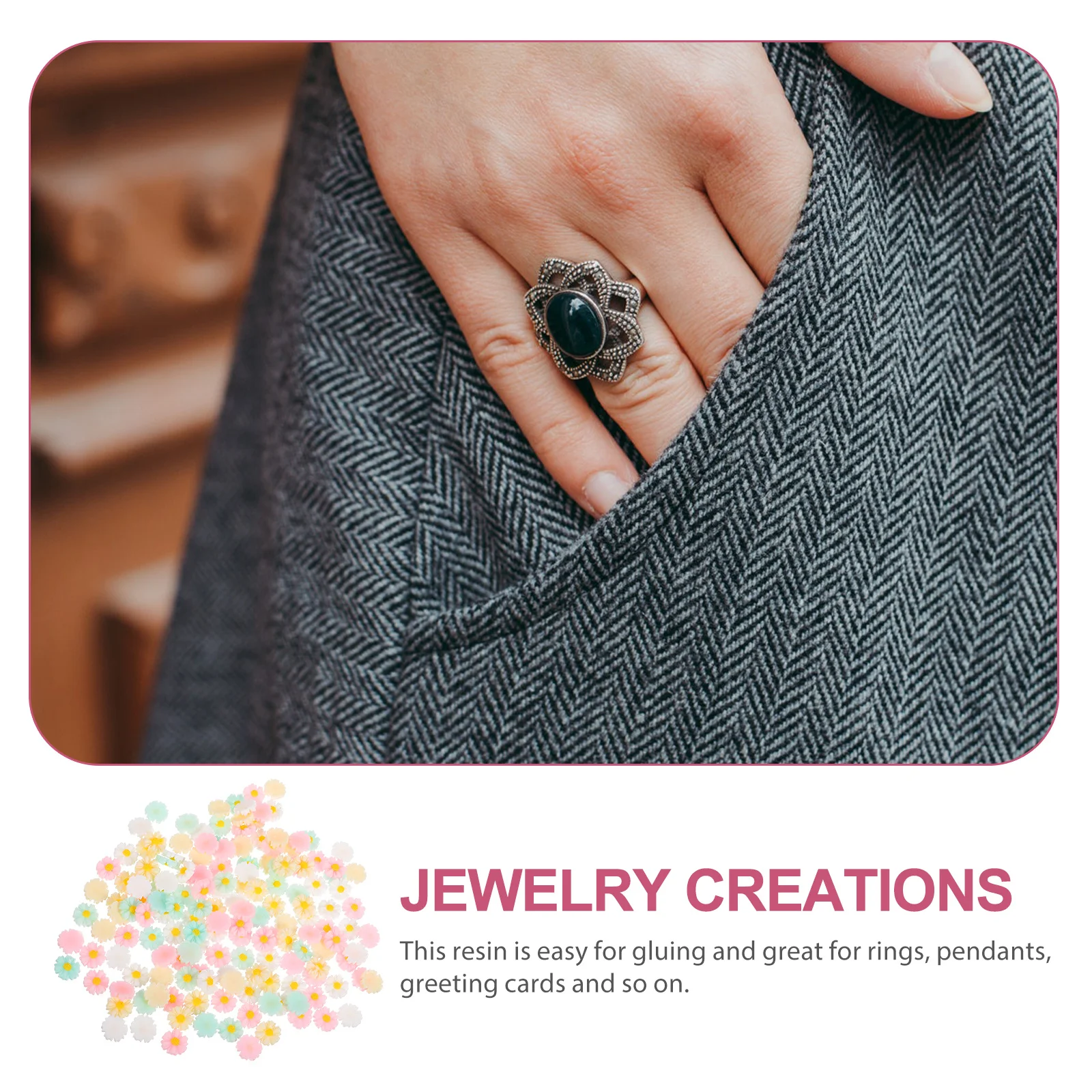 

160pcs Phone Case Material Small Daisy Flower Resin Cabochons Flatback No Hole Mixed Colors PHONE Decoration Supplies Jewelry