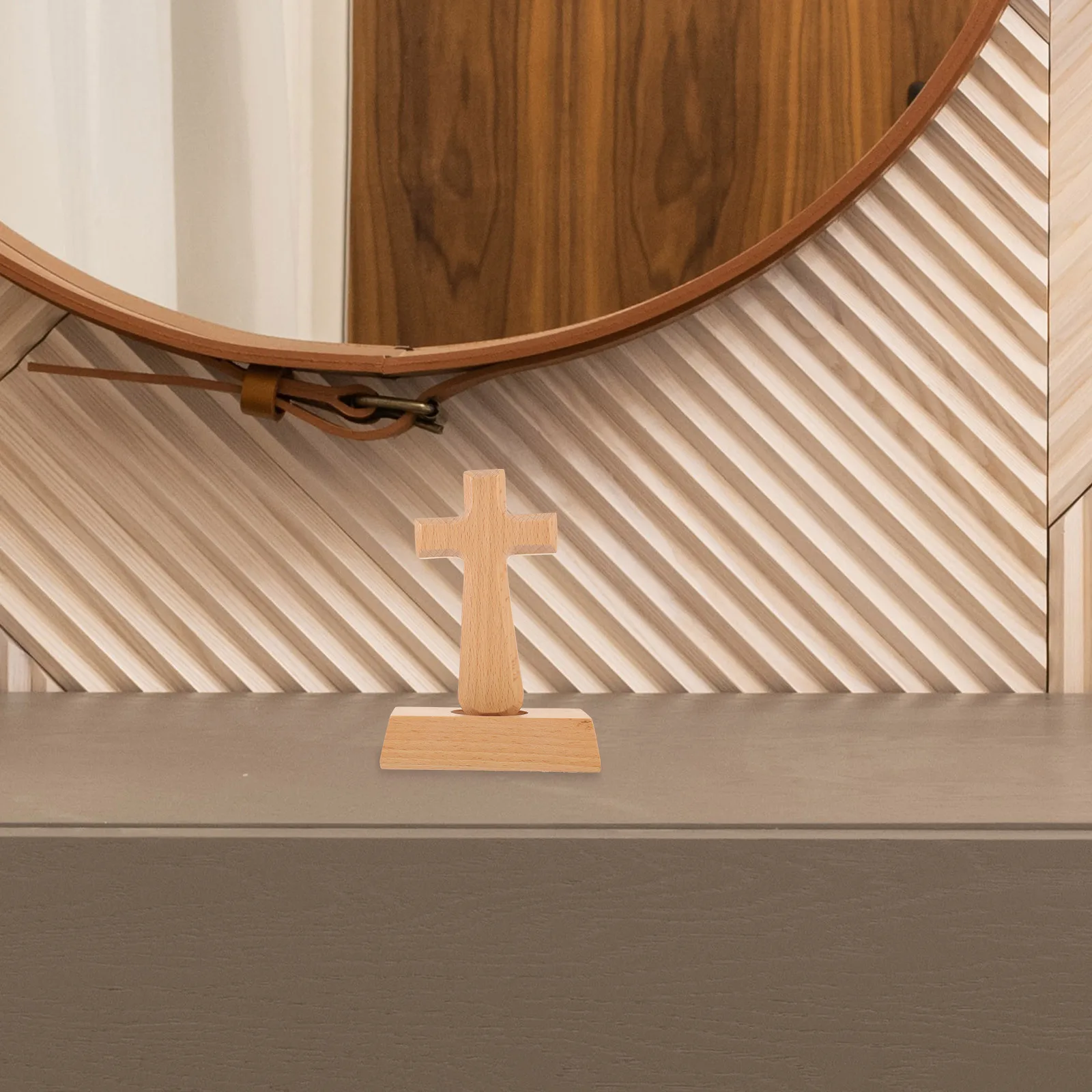 

Wooden Cross Ornament Decorative Home Decoration For Bedroom Living Room Desktop Display Beech Standing Cross Craft