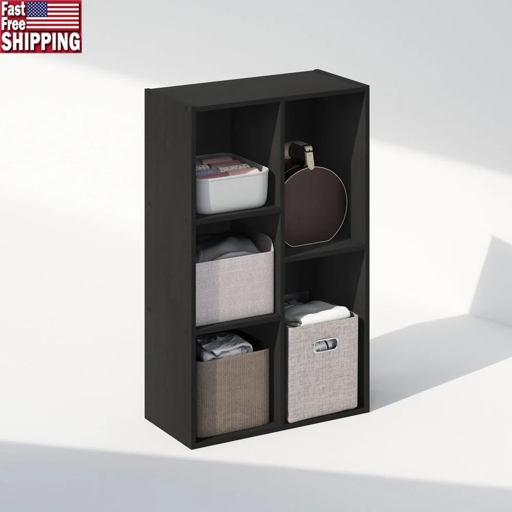

5-Cube Open Shelf Closet Organizer Multipurpose Storage Bookcase Durable Composite Wood Modern Design Easy Assembly