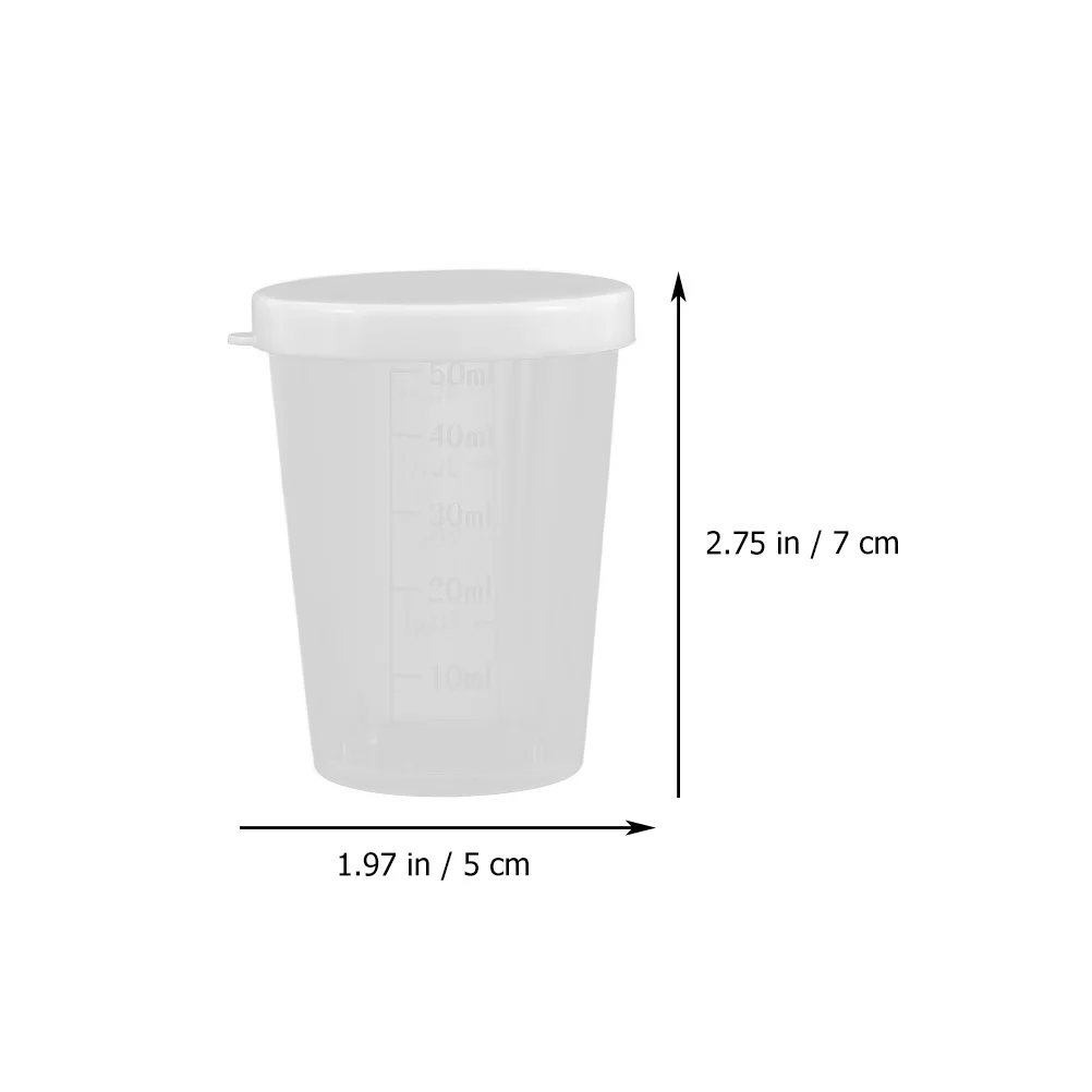 

20pcs Medicine Cups Plastic Measuring Cup Lid Clear Scale Measure Cup For Kitchen Laboratory Baking Household Measuring Jug