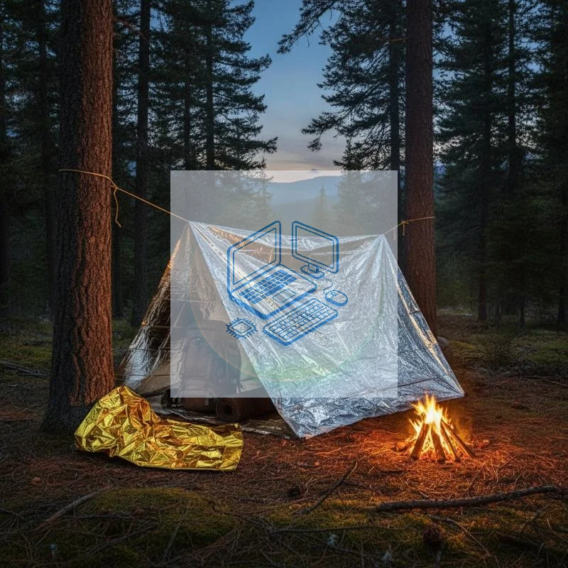 Emergency Thermal Poncho Blanket Lightweight Waterproof Windproof Sunshade Survival First Aid Camping Mat Pad