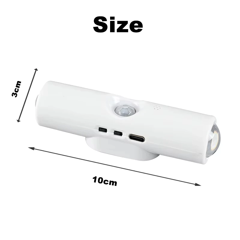 キッチン下用ダブルヘッドキャビネットランプ、人感センサー付き、トリコロールホワイトまたはRGBオプション、充電式サンセットライト