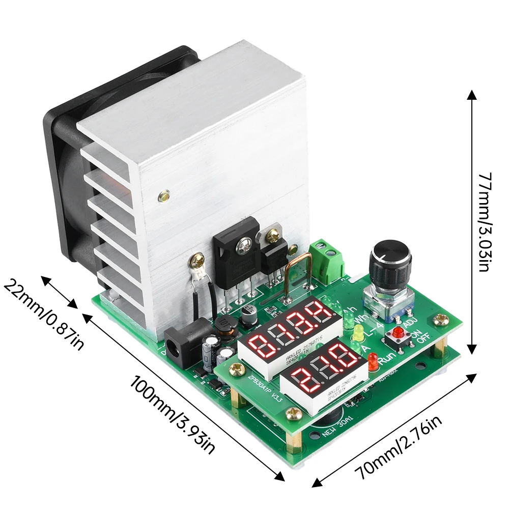 Imagem -06 - Carga Eletrônica Atual Constante Display Lcd Bateria de Descarga Testador do Medidor de Capacidade Módulo Monitor 110w 60w 30v 0-9.99a
