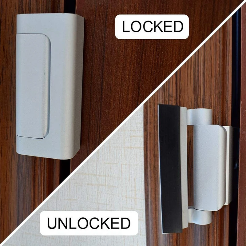 Security Door Reinforcement Lock Child Proof Door Lock Latch For Front Door, , Apartment, Bedroom, Garage