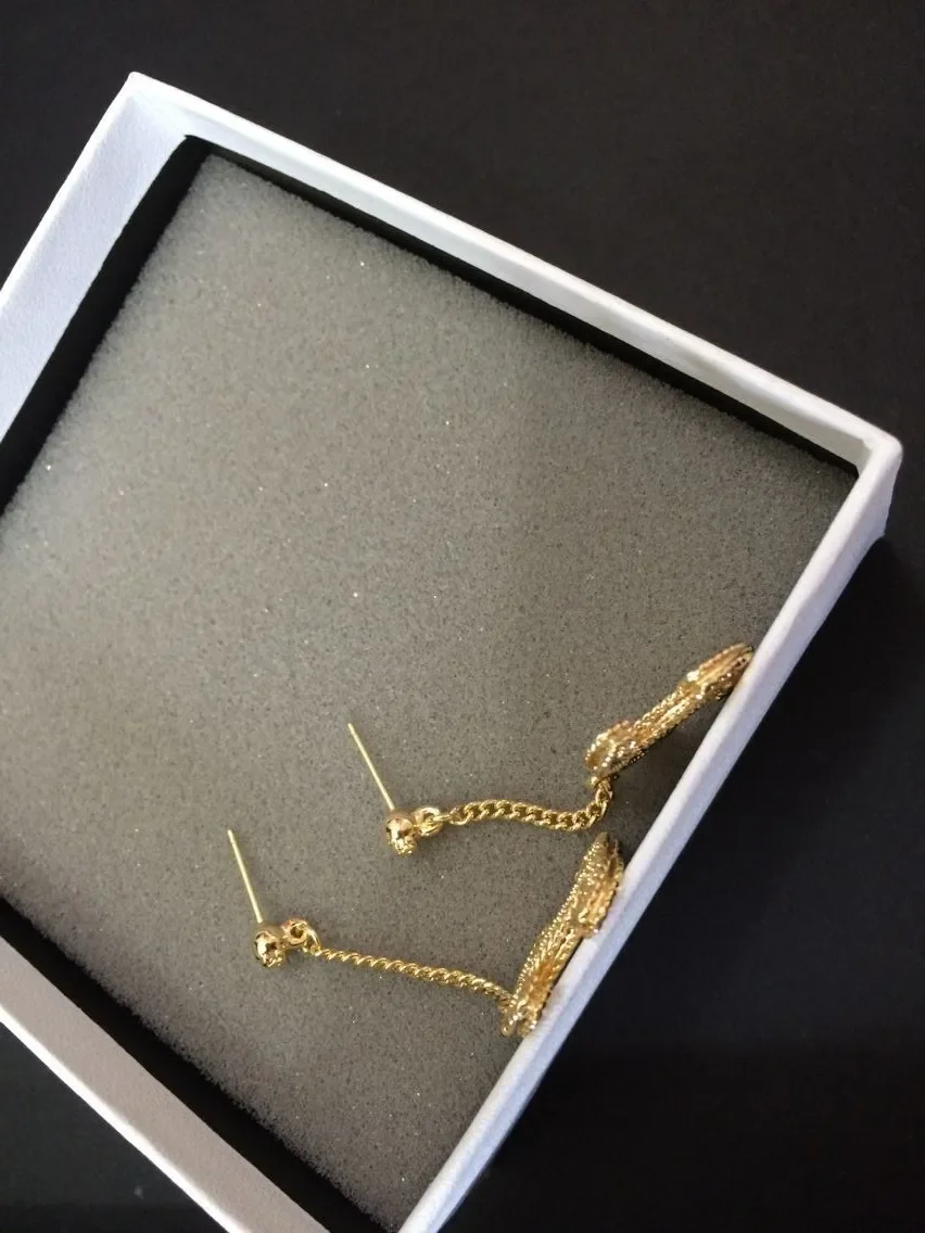 

Classic Fashion dangle Earrings Gold drop chain earring for women party wedding engagement lovers gift jewelry