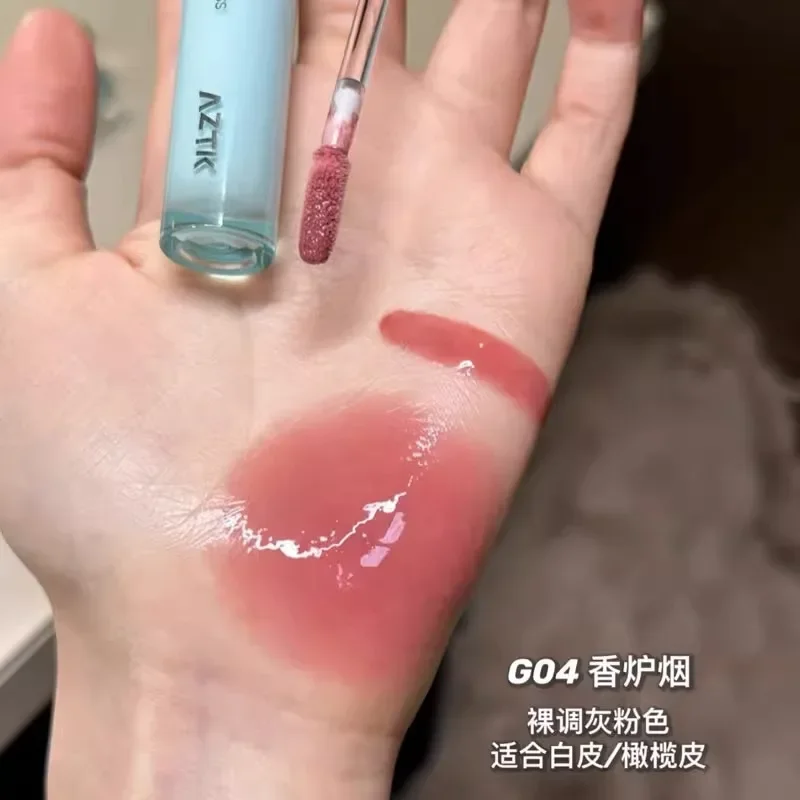 Brillo de labios Original y genuino Aztk, lápiz labial líquido, esmalte de labios, espejo, lápiz labial hidratante, cosméticos de maquillaje no pegajosos para mujer