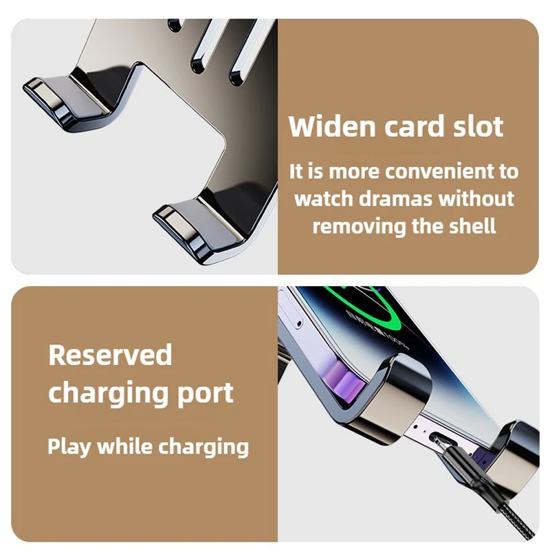 Adjustable Phone Stand for Desk-360 Rotating Foldable Cell Phone Holder Desktop Portable Cellphone Stand,Office Desk Accessories