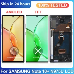 Amoled TFT Note 10 Plus LCD for Samsung Galaxy Note 10+ N975F Lcd Display Digital Touch Screen Parts Support S Pen +Fingerprints