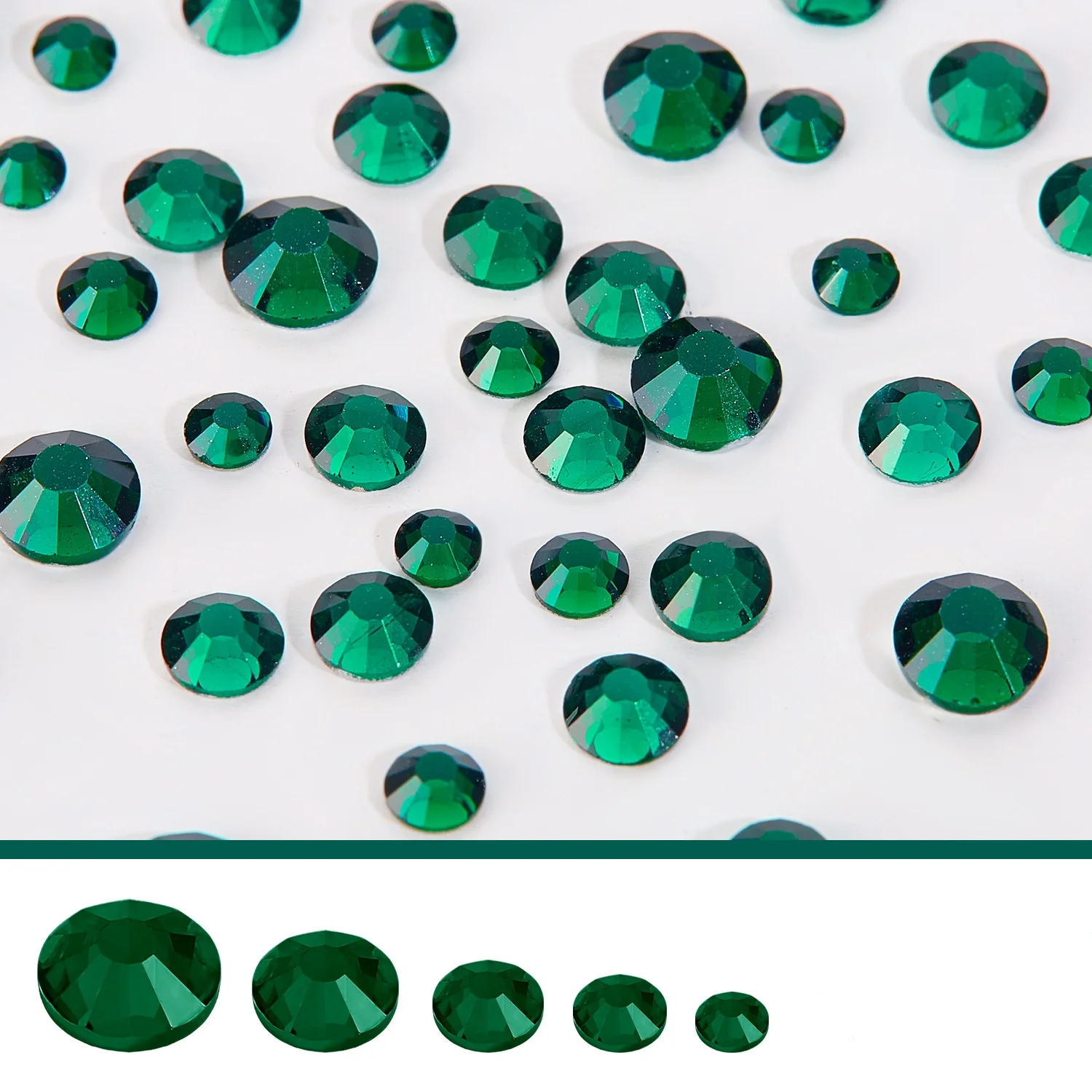 1440pcs SS4-40 Glass Emerald Green Crystal Flatback Non HotFix Rhinestones Stone Charm Nail Art Decorations Jewelry Christmas 06