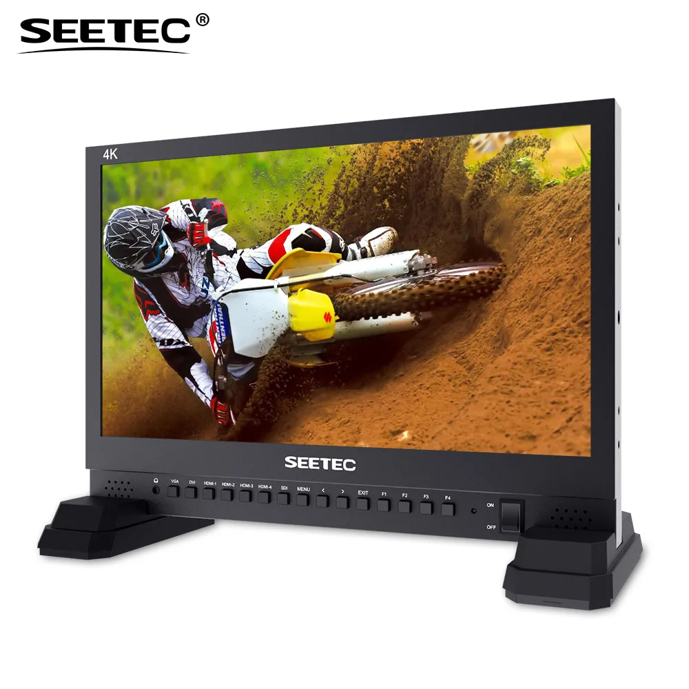 SEETEC Live Broadcast Camera 4K 3840X2160 Ultra HD IPS LCD Screen 15inch 4K Monitor With Quad Split 3G SDI HDMI