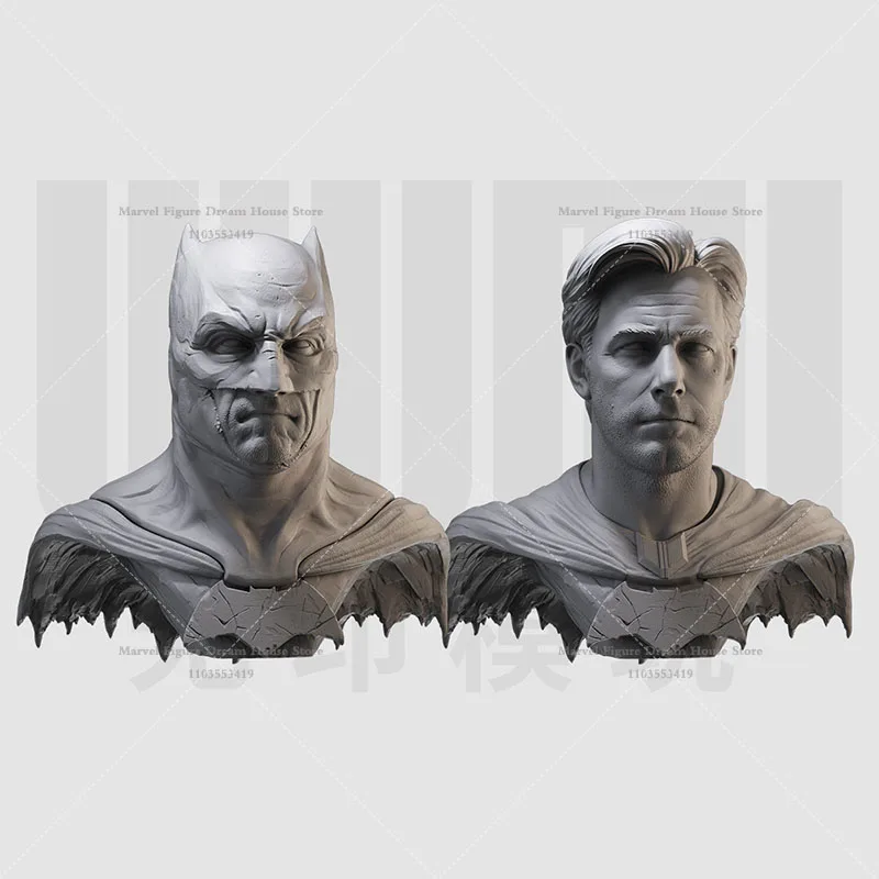 1/16 масштаб 1/10 летучая мышь HERO BruceWayne Лига справедливости Defend World Peace DIY самособранная GK 3D смола без цоколя белая кукла-бюст