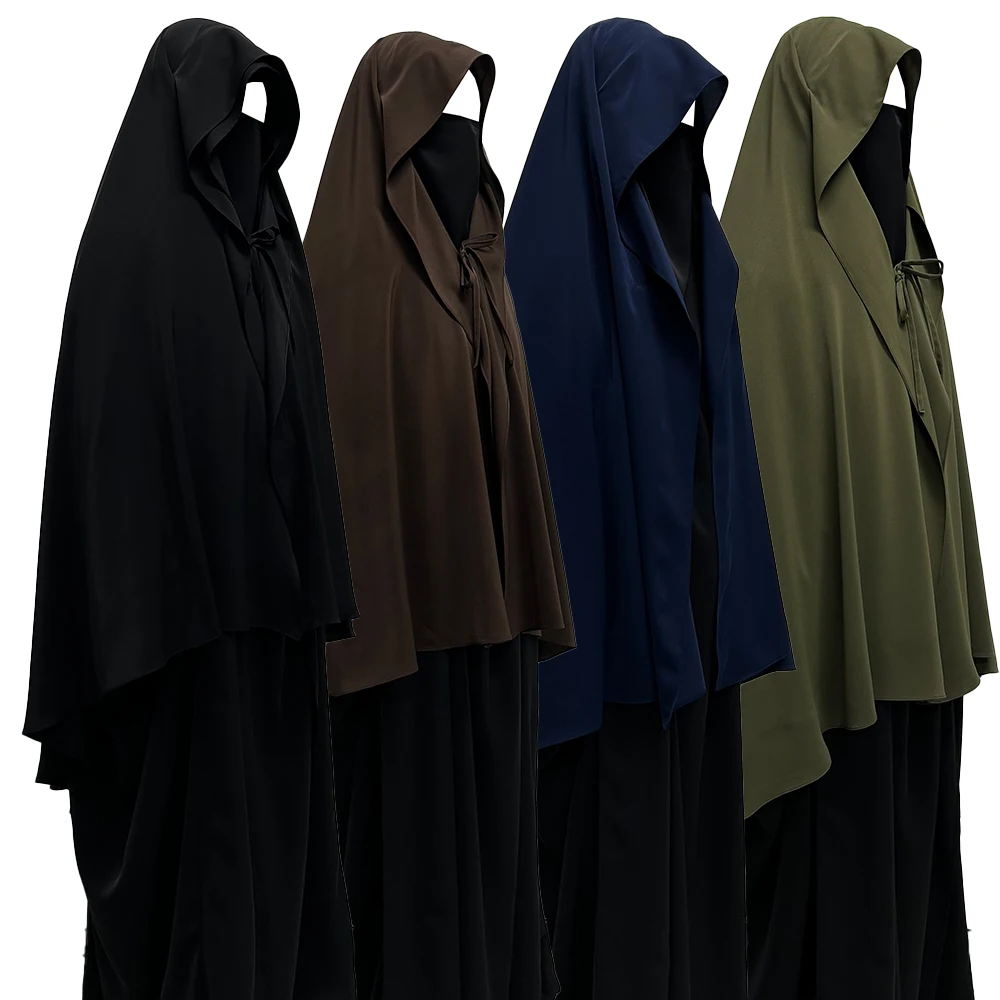 Cloak Cape Round Muslim Women Islam High Quality Nida Eid Ramadan Modest Niqab Khimar Long Prayer Hijab